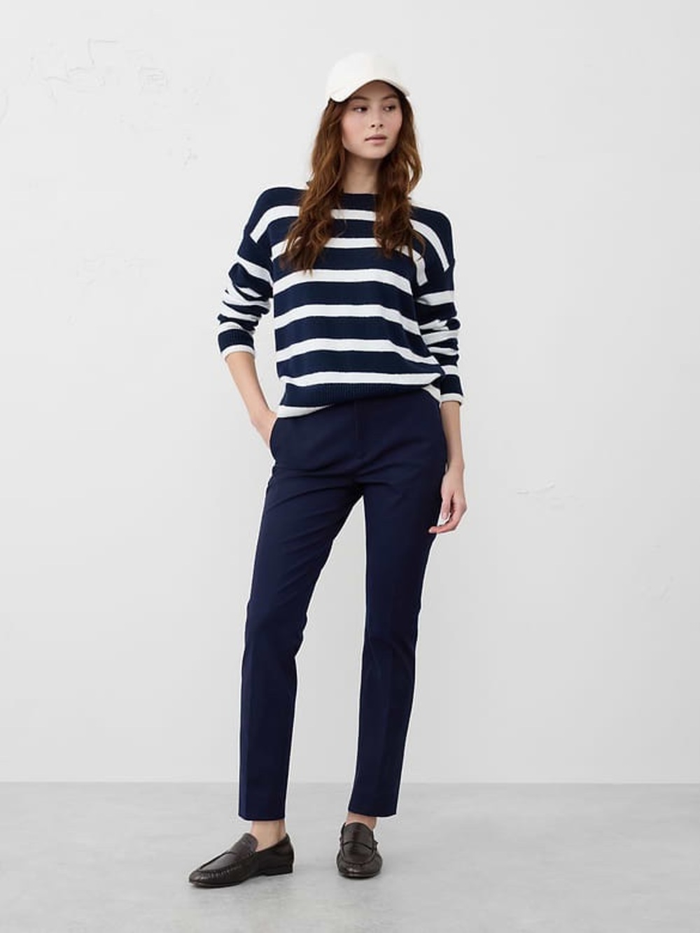 Banana Republic Navy SLOAN SLIM HIGH-RISE ANKLE PANT